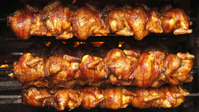 Roasted chickens