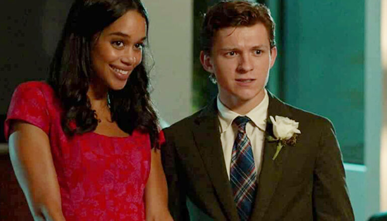 Tom Holland  and Laura Harrier in Spider-Man