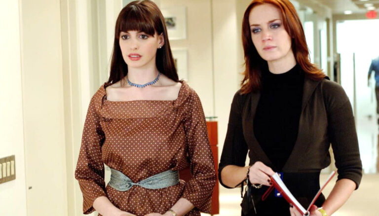 Anne Hathaway and Emily Blunt in The Devil Wears Prada