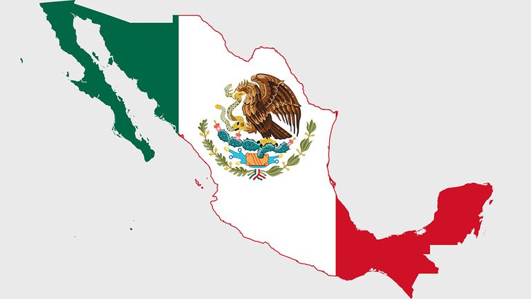 Mexico Flag Map