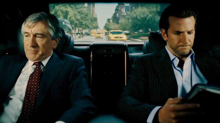 Robert De Niro and Bradley Cooper in Limitless