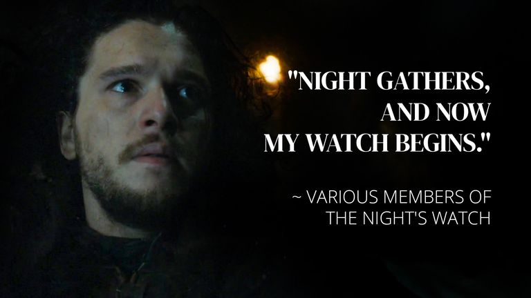 Night gathers and now my watch begins