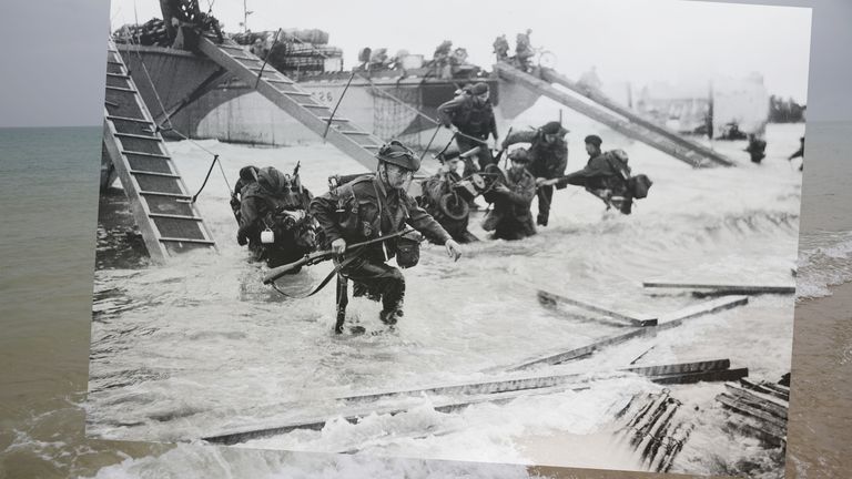 Poignant Photos That Show D-Day Scenes In 1944 Versus Now