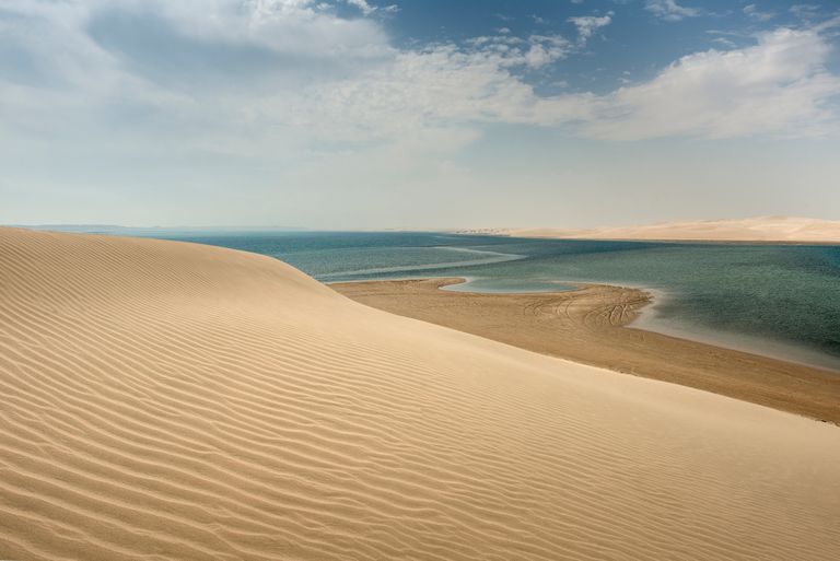 The Inland Sea or Khawr al Udayd in Qatar
