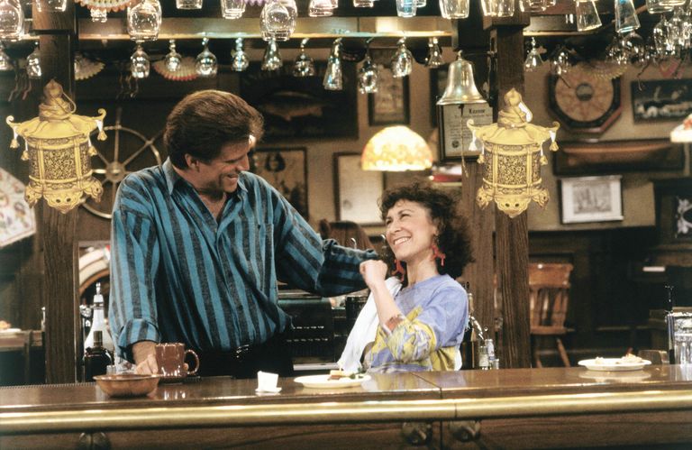 Ted Danson and Rhea Perlman in Cheers