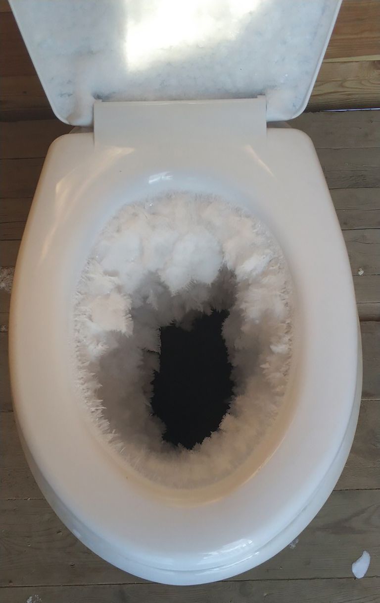 frozen toilet