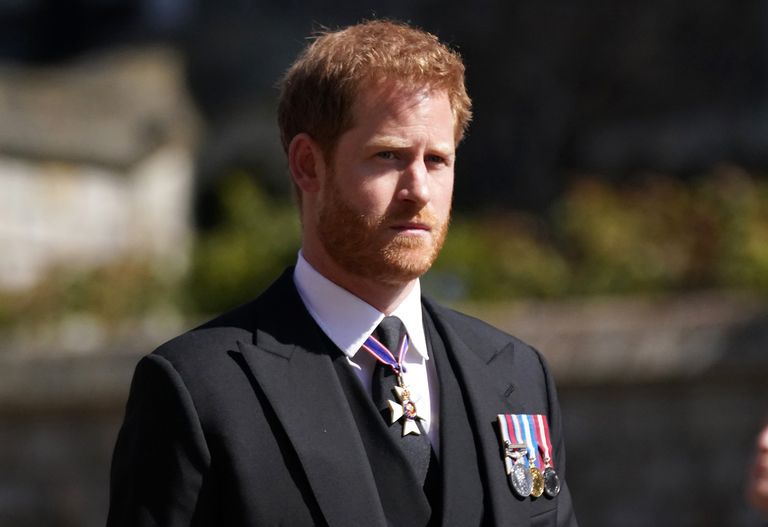 https://www.gettyimages.co.uk/detail/news-photo/prince-harry-arrives-for-the-funeral-of-prince-philip-duke-news-photo/1232358968 Prince Harry