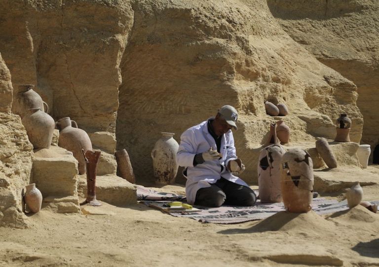 https://www.gettyimages.co.uk/detail/news-photo/an-archeologist-works-in-the-historical-saqqara-region-news-photo/1246563811?phrase=An%20archeologist%20works%20in%20the%20historical%20Saqqara%20region%2C%20which%20is%20home%20to%20the%20majority%20of%20historical%20artifacts%20from%20ancient%20Egypt%2C%20in%20Giza%2C%20Egypt%20on%20January%2026%2C%202023
