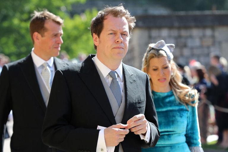 Tom Parker Bowles arrives at St George's Chapel at Windsor Castle before the wedding of Prince Harry to Meghan Markle on May 19, 2018 in Windsor, England