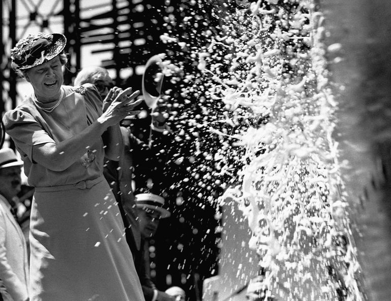 https://www.gettyimages.co.uk/detail/news-photo/eleanor-roosevelt-breaks-a-bottle-of-champagne-on-the-bow-news-photo/514679320